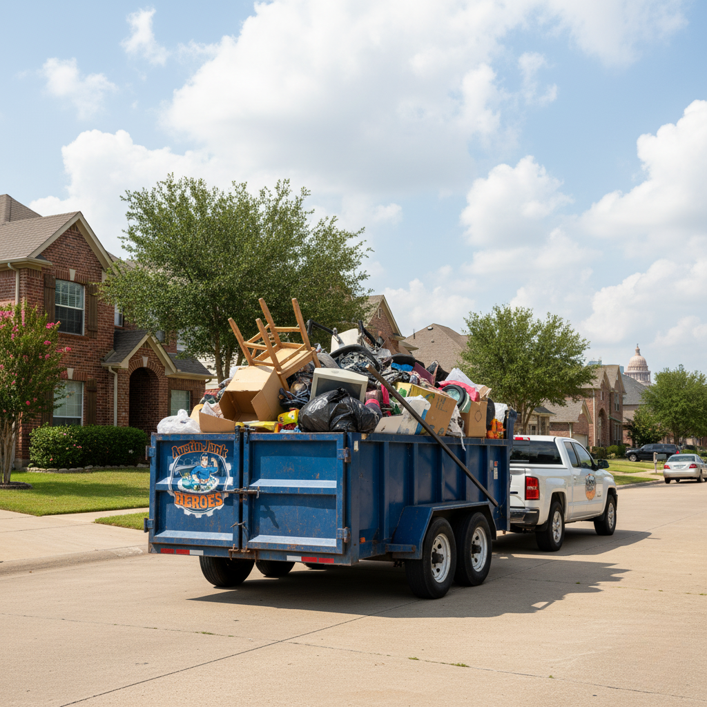 Austin Junk Heroes truck and trailer